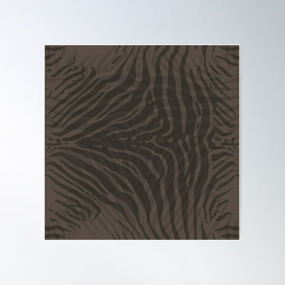 Natex Merdc - Zebrax - #594D45 "Brown 383" Poster Wall Art, Modern Wall Decor For Living Room Bedroom, 17x17 UNFRAMED