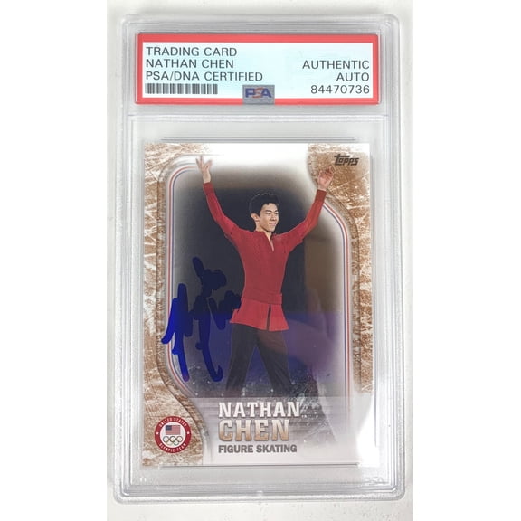 Nathan Chen 2018 Topps Olympics Signed Autograph Auto Rookie RC Card PSA/DNA COA