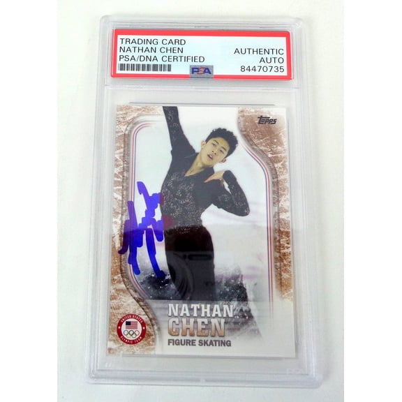 Nathan Chen 2018 Topps Olympics Signed Autograph Auto Rookie RC Card PSA/DNA COA