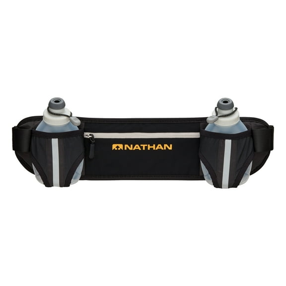 Nathan Dual Bottle Hydration Belt Black/Marigold OSFA