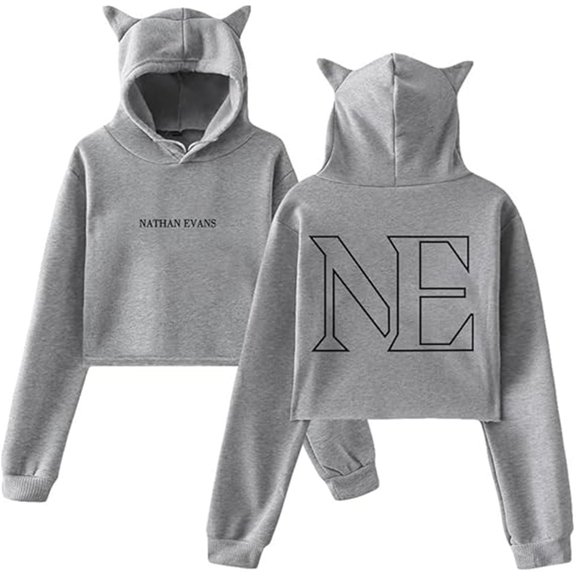 Nathan Evans Merch Logo Tour 2026 Cat Ear Hoodie Women's Fashion Long Sleeve Casual Sweatshirt