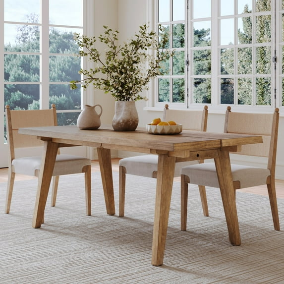 Nathan James Andy Modern Farmhouse Dining Table for 6 with Solid Wood ...