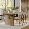 thumbnail image 1 of Nathan James Briggs Modern Dining Table for 6, Small Rectangle Dining Table, 6-Person Light Wood Dining Table, Solid Wood Modern Dining Table in Light Brown Finish, 1 of 5
