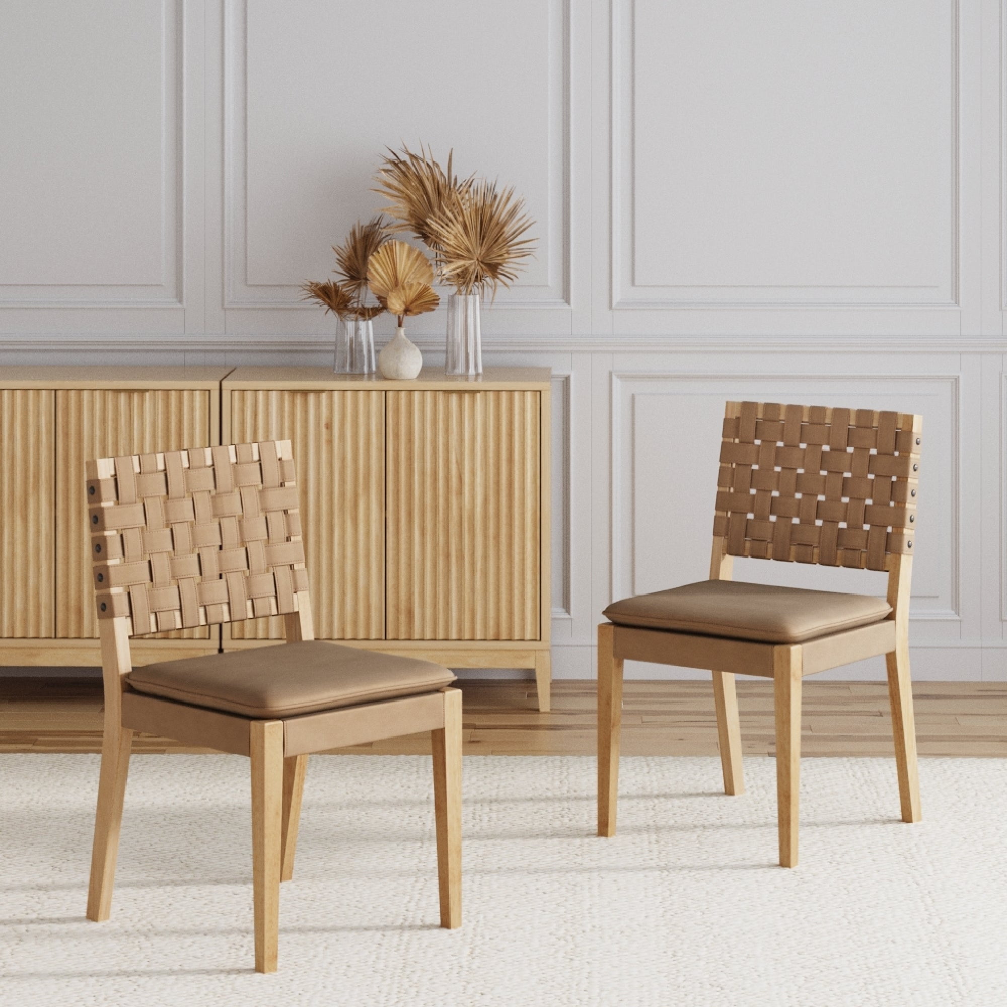 Nathan James Cohen 19 in. Wood Dining Chair, Mid-Century Modern