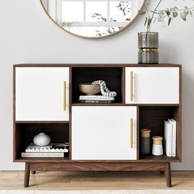 Nathan James Ellipse Brown Cube Storage with Display Shelves and