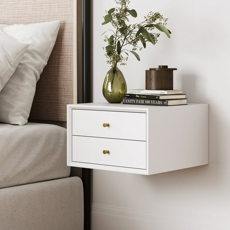 Nathan James Harper Wall Mounted Nightstand Mid Century Modern