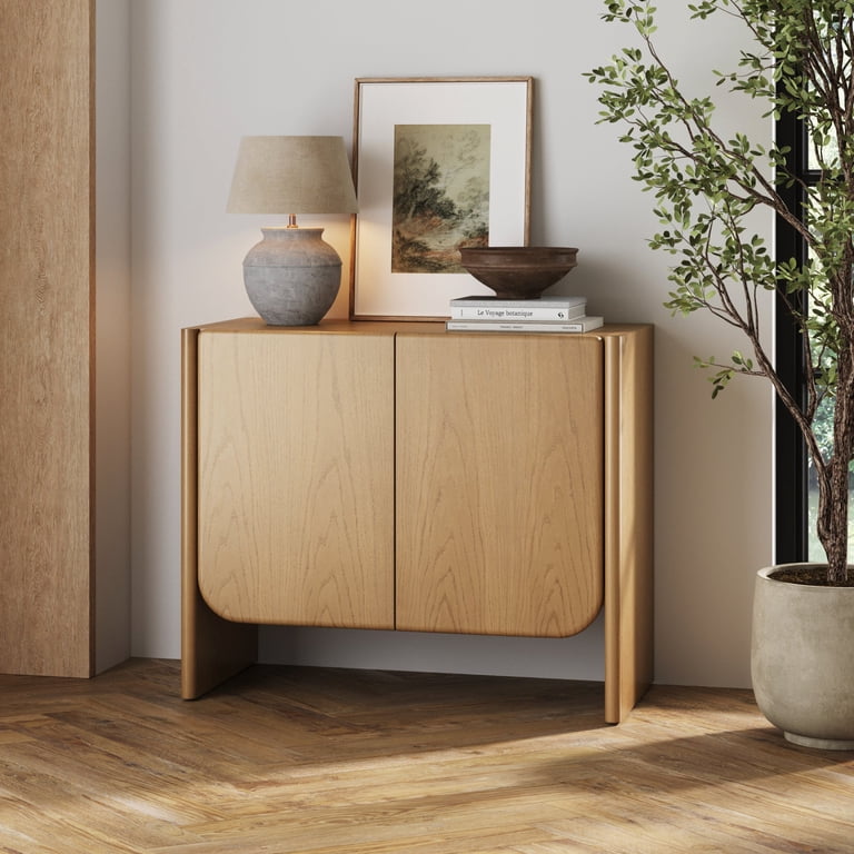 Nathan James Jacala Mid Century Modern Entryway Storage Cabinet