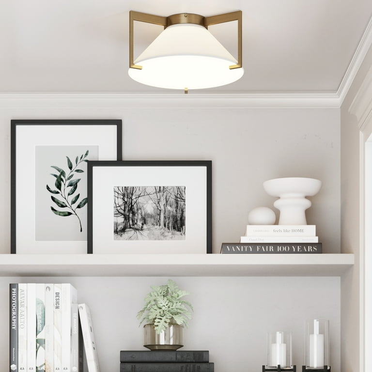 Ceiling Light Fixture With Fabric Shade