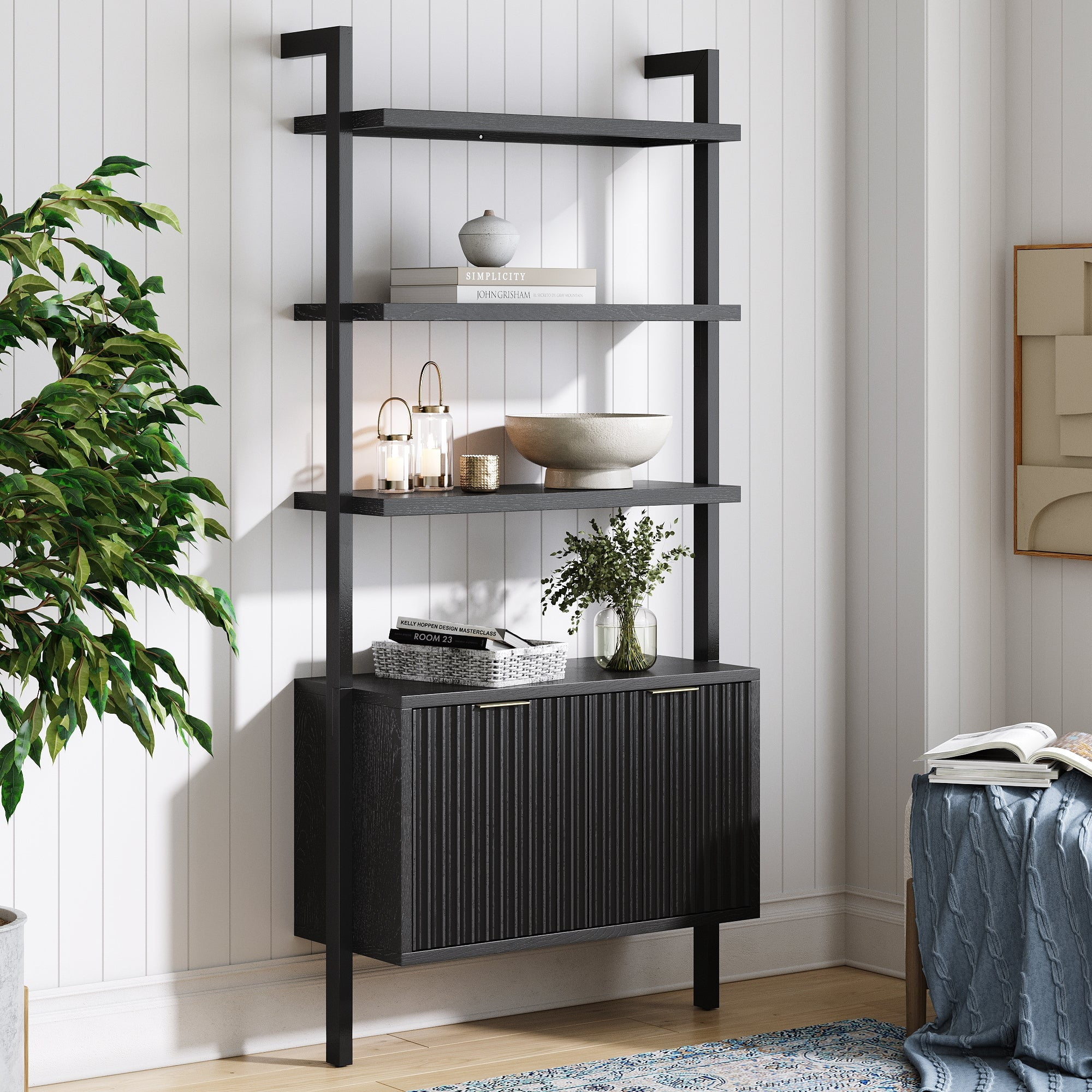 Free Shipping! Nathan James Jasper 3-Shelf Modern Wooden Bookcase