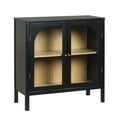 thumbnail image 1 of Nathan James Mason Sideboard Buffet with Glass Doors and Adjustable Shelves, 1 of 5