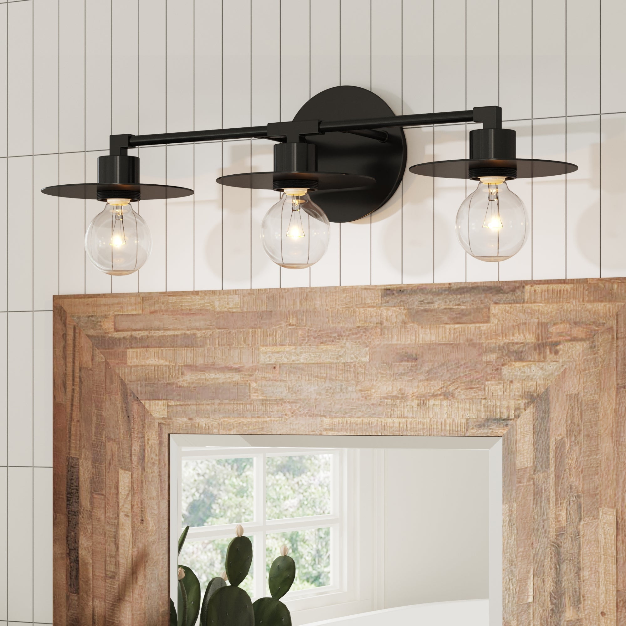 Black metal bathroom light fixtures deals