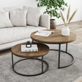 Nathan James Stella Round Modern Nesting Coffee Table Set of 2 ...