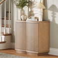 thumbnail image 1 of Nathan James Tambellini Mid Century Modern Cabinet, Accent Cabinet with Doors for Kitchen or Living Room with Solid Wood Base, Light Brown, 1 of 6