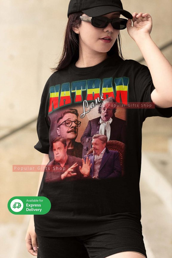 Nathan Lane Portrait Graphic Design Everyday Casual T-Shirt