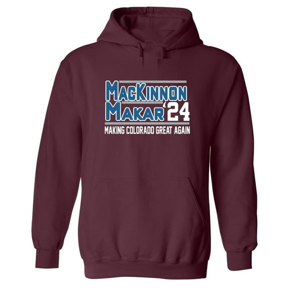 Nathan Mackinnon Cale Makar 24 Colorado Hooded Sweatshirt Hoodie