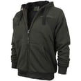 thumbnail image 1 of Nathan Men's Quilted Sherpa Fleece Zip Up Hoodie Jacket HR1222(Olive, XL), 1 of 2
