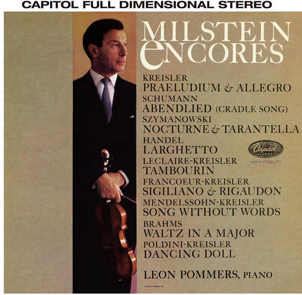 希少　MILSTEIN ENCORES Nathan Milstein Nathan Milstein - Encores - Music & Performance - Vinyl - Walmart.com