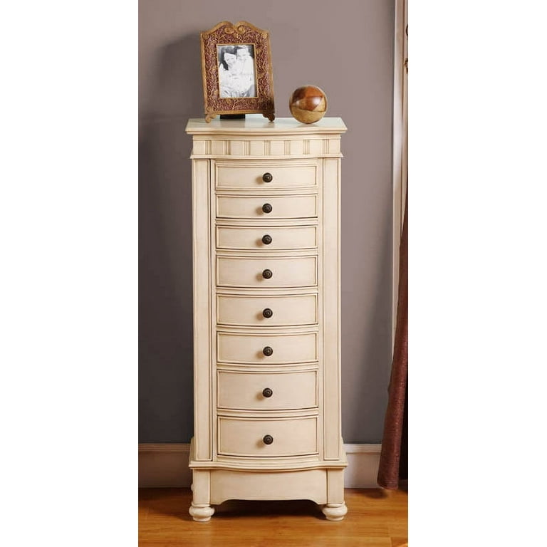 Beige jewelry armoire discount