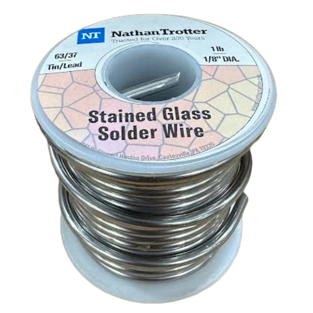 Nathan Trotter 63/37 Solder 1lb.Spool for Glass Projects & Other Crafts ...