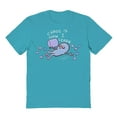 thumbnail image 1 of Nathan W Pyle Strange Planet Chaos Is How I Learn Graphic Tropical Blue Men's Cotton T-Shirt, 1 of 1