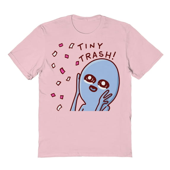 Nathan W Pyle Tiny Trash Graphic Light Pink Men's Cotton T-Shirt