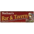 thumbnail image 1 of Nathan's Bar and Tavern Red Chic Sign Man Cave Decor Gift 6x18 106180002332, 1 of 1