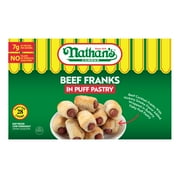 Nathan's Famous Beef Franks in Puff Pastry, Frozen Snack, 17.5 oz (496g)