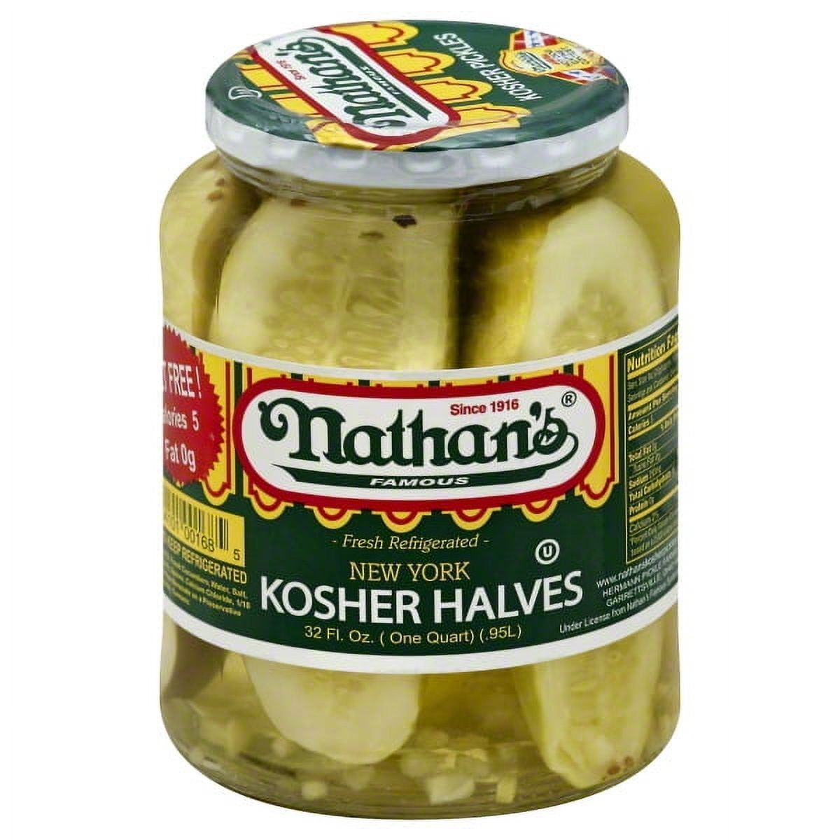Nathan's Famous Kosher Halves, 32 Oz.