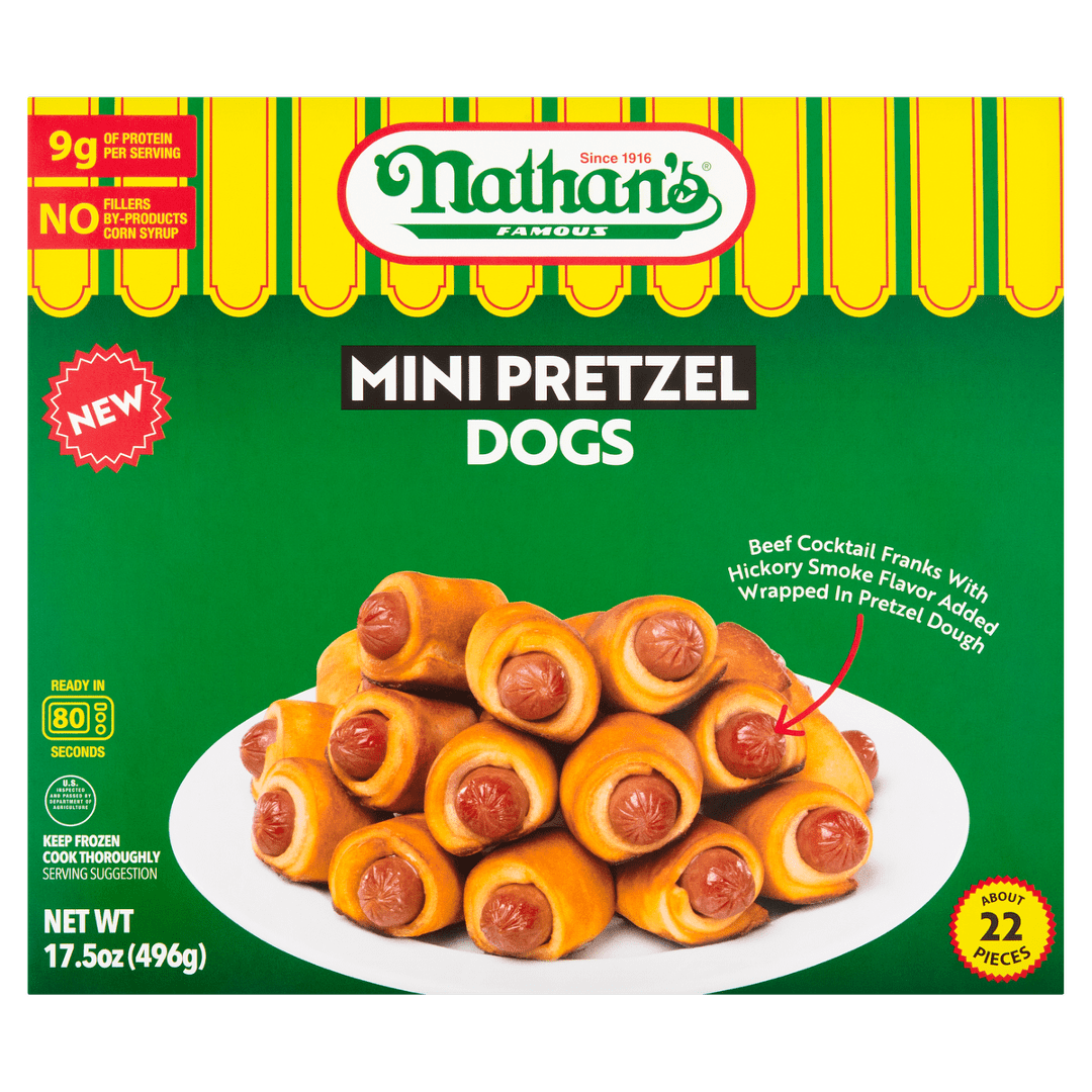 Nathan's Mini Pretzel Dogs, Frozen Snack