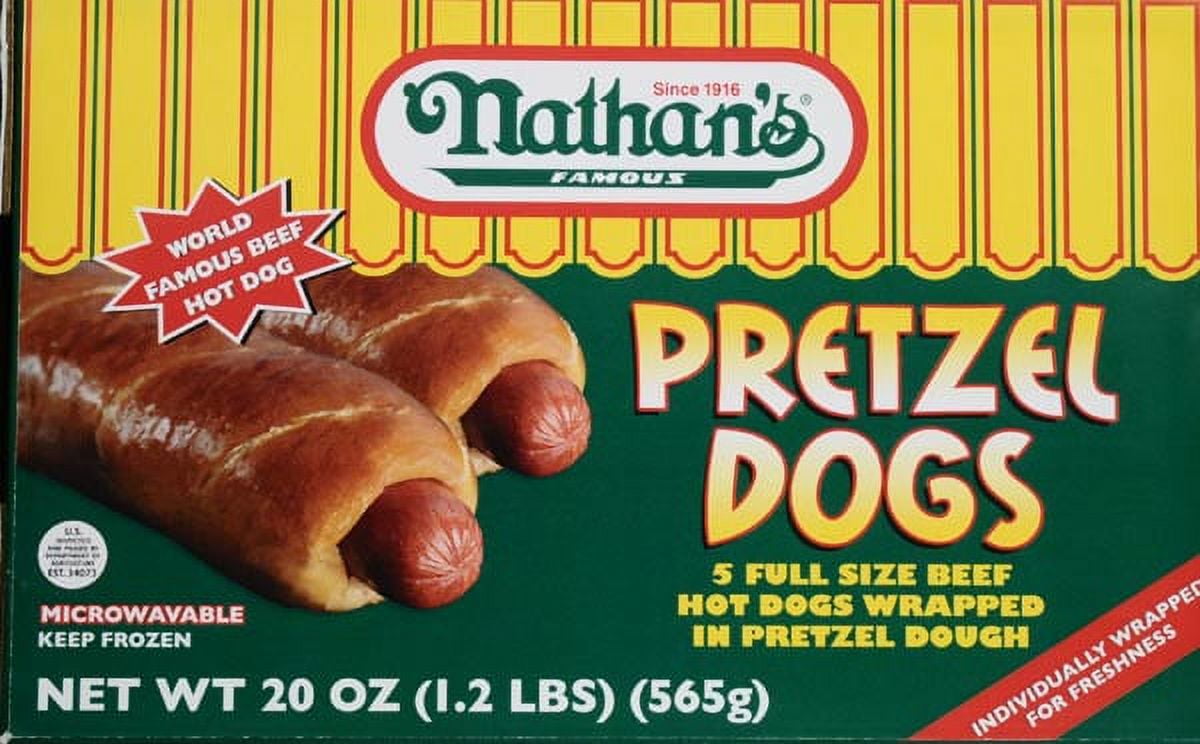 Nathan's Famous Pretzel Dogs, 5 ct, 20 oz