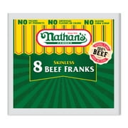 Nathan's Famous Skinless Beef Hot Dogs, 12 oz