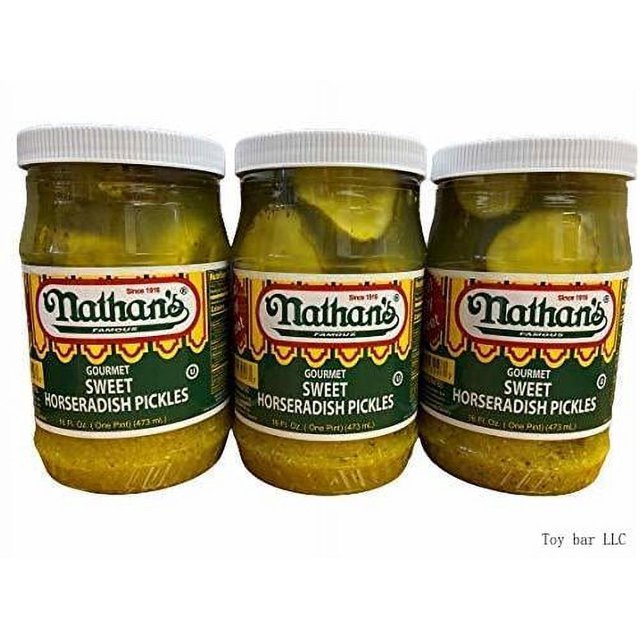 Nathan's Sweet Horseradish Pickles16Oz. (316Oz. Jars)