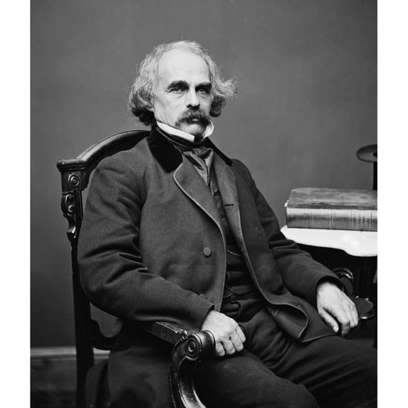 Nathaniel Hawthorne (1804-64) American Novelist Who Wrote "The Scarlett Letter History (18 x 24)