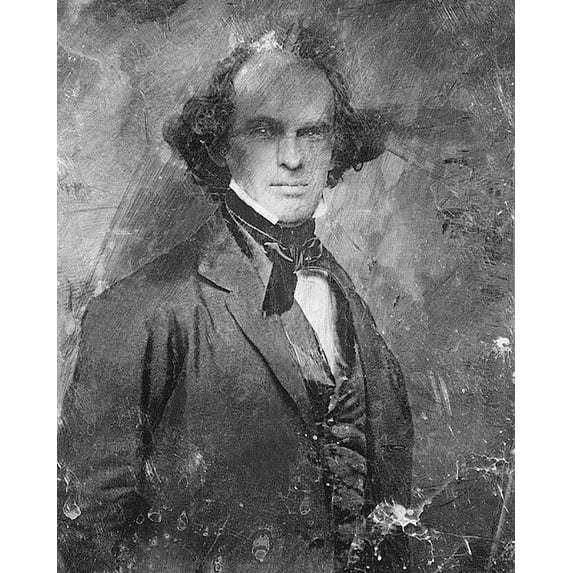 Nathaniel Hawthorne Daguerreotype Portrait - 20x30 Inch Glossy Laminated Poster - Stunning Detail and Bold Colors