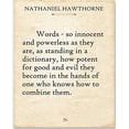 thumbnail image 1 of Nathaniel Hawthorne - Words - 11x14 Unframed Typography Book Page Print - Great Gift for Book Lovers, 1 of 6