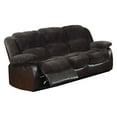 thumbnail image 1 of Nathaniel Home Aiden Fabric Faux Leather Upholstered Reclining Sofa in Brown, 1 of 4