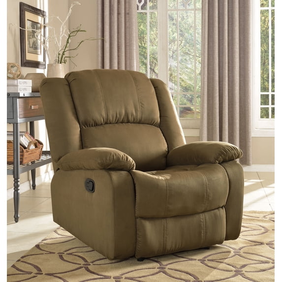 Samantha Microfiber Recliner, Green Color