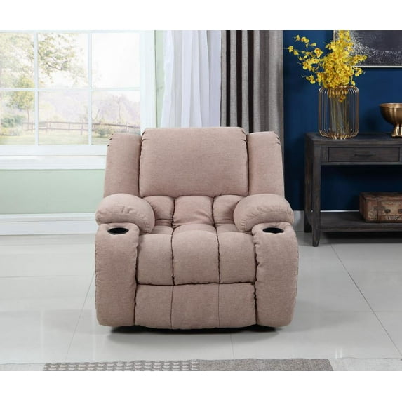 Plush Microfiber Recliner, Mocha