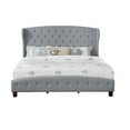 thumbnail image 1 of Nathaniel Home Queen Upholstered Panel Bed, Platform Bed Frame Easy Assembly, Polyester Fabric Tufted Headboard Design Gray, 1 of 6