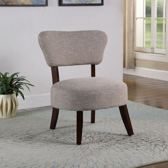 Round Seat Accent Chair, Taupe