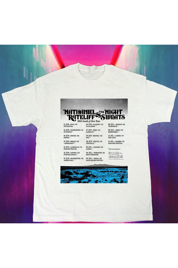 Nathaniel Rateliff the Night Sweats UK EU Tour 2024 T Shirt Full Size S-5XL SO40