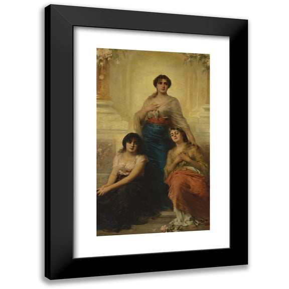 Nathaniel Sichel 10x14 Black Modern Framed Museum Art Print Titled - Three Beauties