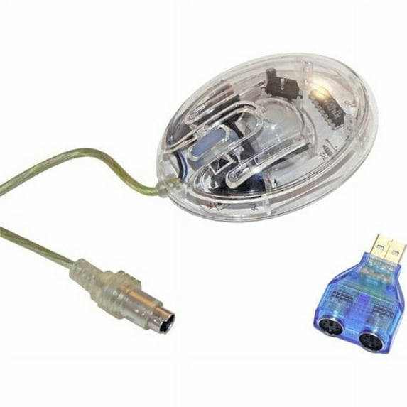 Natico Clear Desk Computer Mouse w/Scroll Wheel