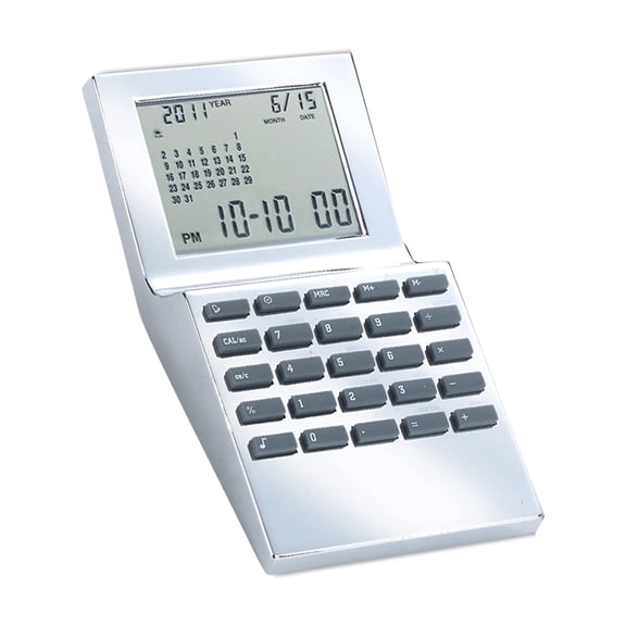 Natico Originals 10-WT1350 Wt-Alm- Calendar-Calc- Sil