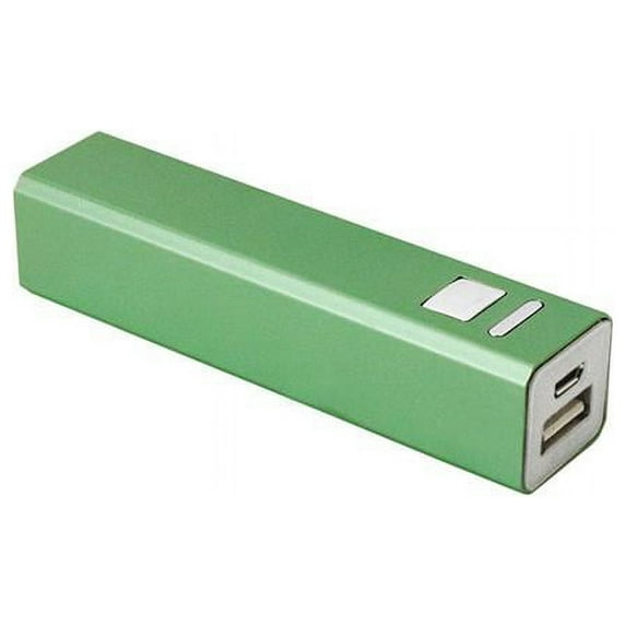 Natico Originals 60-2601-GN Metal Square Power Bank, Green - 2600 Mah