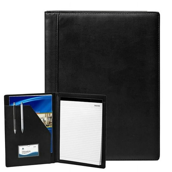 Natico Originals 60-PF-31 13 x 9.75 in. Ring Binder Portfolio, Black