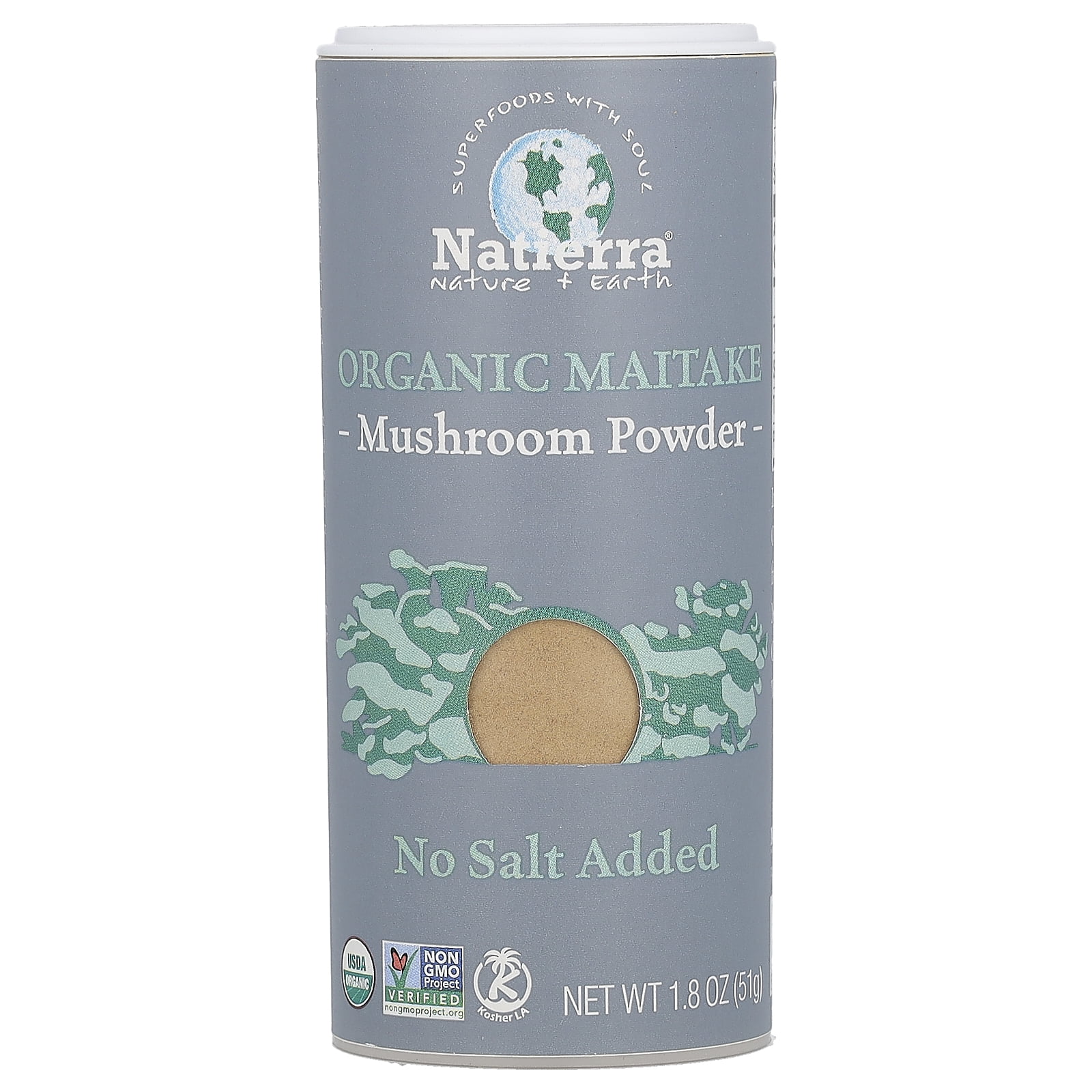 Natierra Organic Maitake Mushroom Powder Shaker, 1.8 oz (51 g)