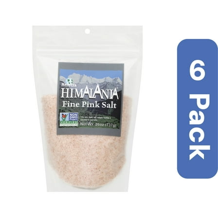 Natierra Pink Salt Fine Pouch 26 oz (Pack Of 6)