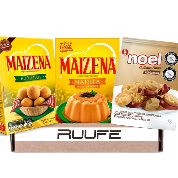 Natilla Colombiana Galletas de Mantequilla bunuelos (3 pack) Natilla Dulce de Leche, Butter Cookies & a box of Buñuelos mix Natilla de Arequipe, galletas de mantequilla y caja de bunelo