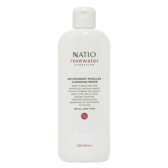 Natio Rosewater Antioxidant Micellar Cleansing Water, Cleanser, 8.4 oz